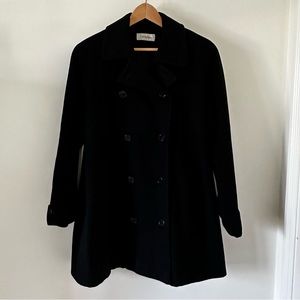 Vintage 90s Calvin Klein Black Peacoat, size 10